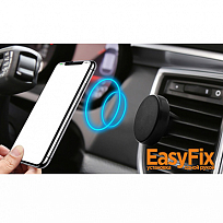 Держатель телефона магнитный на дефлектор SKYWAY круглый металлический корпус